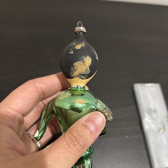 VTG 60s Soffieria De Carlini Hand Blown Glass Male Skater 6.5” Ornament DMG - Picture 8 of 11